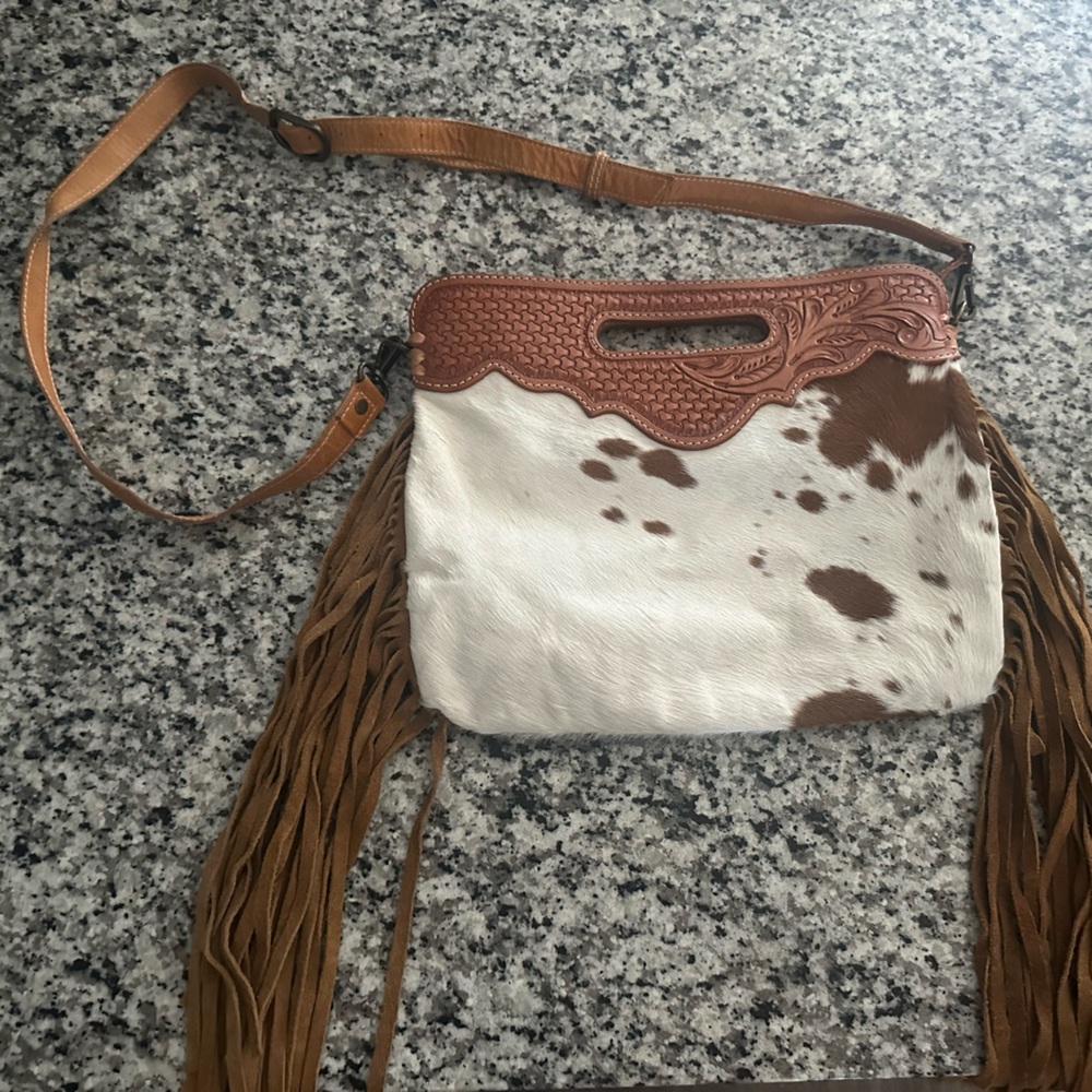 Western Cowhide Crossbody Purse